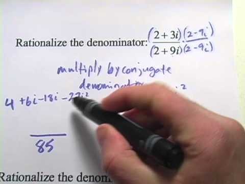 Rationalizing Denominators with Complex Numbers