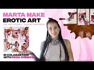 MartaMake Erotic Art- The Art Studio Squirt Painting
