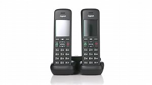 Gigaset C575A Trio - 3 Schnurlose DECT-Telefone mit Anrufbeantworter - großes Farbdisplay mit aktueller Benutzeroberfläche - Adressbuch für 200 Kontakte - Jumbo-Modus - Anrufschutz, schwarz