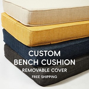 Custom Bench Cushion Window Seat Cushion Indoor Outdoor Mudroom Bench Cushion Free Shipping - Etsy