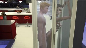 Slim Teen With Small Tits Lets Her Daddy Screw Her In The Show Cubicle (Sims 4)