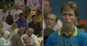 UNDERBARA BILDER! -92 vann Jan-Ove Waldner OS-guld & Prinsessan fick hjälpa Kungen med kameran! På tisdag spelar "J-O" sin sista match - du ser den på TV4 Play. | TV4 Sport
