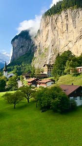 Scenic Swiss village in the Jungfrau region 💚🏔 IG: sennarelax | Aurora Borealis Observatory