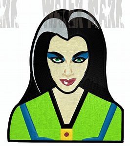 LILY MUNSTER PATCH Digital Embroidery Design for Machine Embroidery - Dst, Exp, Dst, Pes, Pec, Sew, Jef, Pcs, Csd, Xxx, Nas, Emd, Vip - Etsy