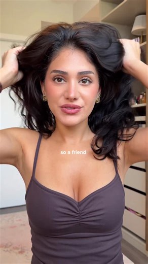 Kim on Instagram: "my hair doesn’t look as big this way but at least it’s not frizzy AT ALL"