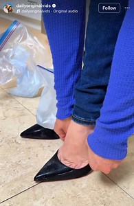 1.5M views · 5K reactions | For my leather and fabric heel  wearing girlies. Use this hack to stretch your shoes. Let’s be cute and pain free. If the shoes have been worn. Might want to put them in something before putting them in your freezer. Let’s be mindful of germs. | Des Martin | Facebook
