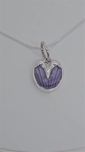 A beautiful pale lavender pearlescent barefoot pendant with black horse hair. . . . www.hearthorseequestrianjewellery.co.uk #horsehairkeepsakes #equestriankeepsakejewellery | Heart Horse - Equestrian Jewellery