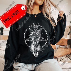 Goat Skull Pentagram Occult PNG, Satanic Devil With Skull Occult 666 Pentagram Baphomet Png, Satanism Digital, Satanist Svg, Dark Png - Etsy