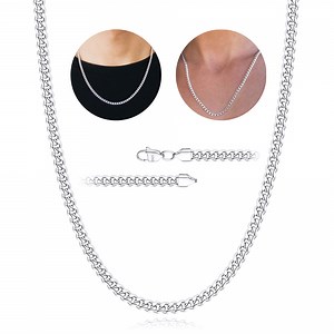 APSVO S925 Sterling Silver Chains for Men Boys Women 3mm/5mm/8mm Cuban Curb Link Necklace Birthday Christmas Jewelry Gifts Teen Girls Dad Mom Adults Stocking Stuffers Kids 16/18/20/22/24/26/28 Inch - Walmart.com