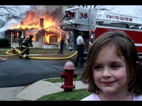 Burning house meme extended reveal original video exposed #usa #viral