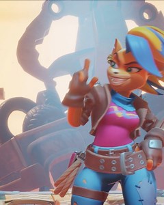 Get ready to kick some serious ______ 💪 with Tawna in #Crash4 and watch out for that 🪝 😬 | Crash Bandicoot