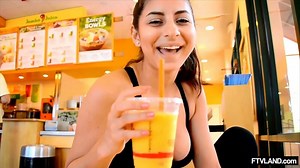 All natural cleavage in public in Special