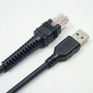 [Hot Item] USB to Rj50 Barcode Scanner Cable for Zebra Li3608-Sr Ds3678-Dp 10p10c RJ45 Rj50 to USB 1d 2D Data Cable