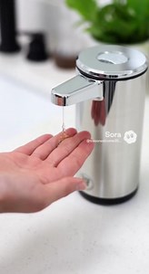 Touchless Soap Dispenser - Rechargeable Automatic Stainless Steel, 9oz Hands-Free Infrared Sensor for Bathrooms, Kitchens & Office(Chrome)