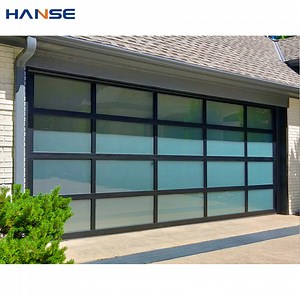 [Hot Item] Modern Industrial Overhead Insulating Garage Door with Motor Automatic Aluminum Glass Garage Door for Homes