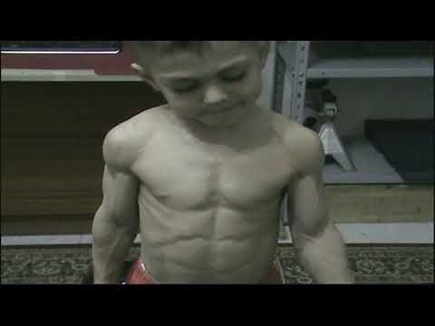 kid ! biceps workout with dumbbells