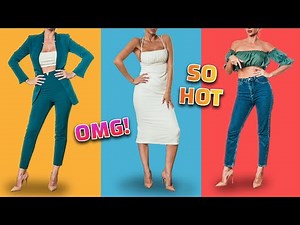 Walking in Nude High Heels in 10 Different Outfits