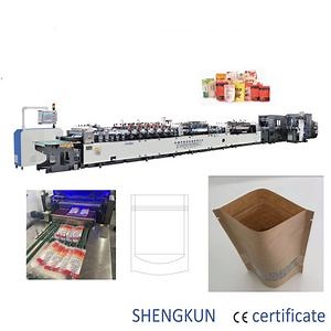 [Hot Item] Multifunctional 3 Side Sealing with Gusset Pouch Double Feeding Zipper Plastic Bag Maker