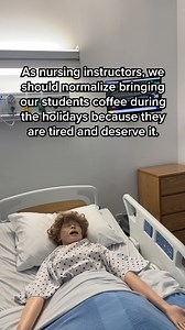 As nursing instructors, we should normalize bringing our students coffee during the holidays! ...Oops. Ignore that last part! 🤫 #StanbridgeUniversity #HealthcareTrends #StanbridgeNursing #NextGenNursing | Stanbridge University