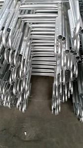 [Hot Item] Construction Scaffolding Scaffold Galvanized Steel Climb Monkey Ladder with Hooks Climbing Stair Case