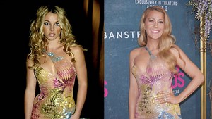 Britney Spears Responds to Blake Lively Wearing Her Versace Dress by Modeling an "Updated" Version