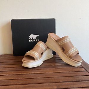 Sorel Joanie III Wedge Slide Adjustable Vamp Strap Sandals US Women 9/UK 7/EU 40