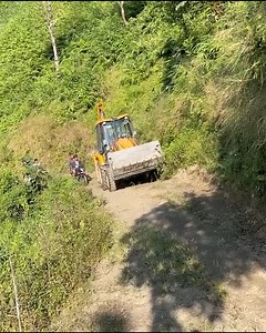 Mountain Village Road Fixing with JCB Backhoe and Mountain Villagers | Ideas Hermosa