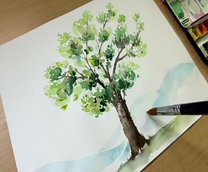 19K views · 429 reactions | How to draw a tree easy / Painting technique | Art Skills | Facebook