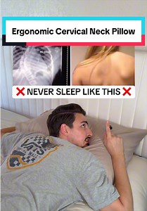 If you want to stop sleeping badly, watch this… 😴 #cervicalpillow #neckpain #ergonomicpillow #healthysleep #memoryfoampillow