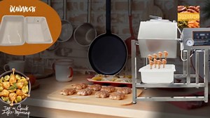 Vacuum Meat Tumbler Marinator Food Vegetable Meat Pickle Machine Chicken Marinator with 45L Capacity Timing Range 0-99 Minutes 110V Vacuum Curing Machine for Jerky, Sausage, Bacon