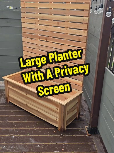 DIY 4-Foot Long Planter with Privacy Screen