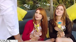 VIXEN Gorgeous Redheads Seduce Bartender while on Vacation - Alberto blanco - RedPorn.Tv