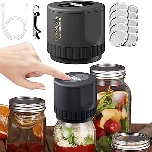 Amazon.com: Hedgx True Bright Mason Jar Sealer, True Bright Mason Jar Vacuum Sealer, Electric Jar Vacuum Sealing Machine for Wide Mouth and Regular Mouth Mason Jars, Vacuum Sealing Machine for Food Storage : Home & Kitchen