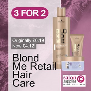 Enjoy 3 for 2 on Schwarzkopf Professional blond me range! https://bit.ly/2UHvhhn | Salon Supplies