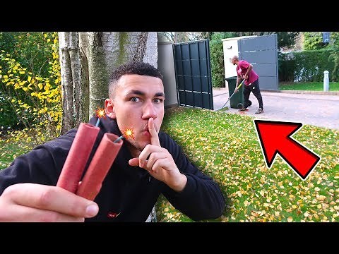 FIRECRACKER PRANK ON MY DAD💥