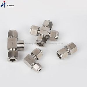 [Hot Item] High Pressure Tube Adapters Forged Cross-Type Tube Union Stainless Steel Pipe Fitting