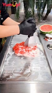 3.6K views · 31 reactions | Satisfying ICE Cream  Three Layer WATERMELON Fruits For Today #asmr,#icecream,#icecreamrolls,#rolledicecream,#friedicecream #reels | Handmade Cake | Facebook