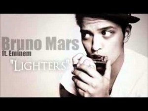 Bruno Mars ft Eminem Lighters Instrumental (LYRICS)