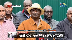 Raila Odinga: Today I was going to join Kenyans at Kamukunji to commemorate Saba Saba Day. Unfortunately, as we all know the roads are blocked which made it difficult for people to go to Kamukunji | NTV Kenya