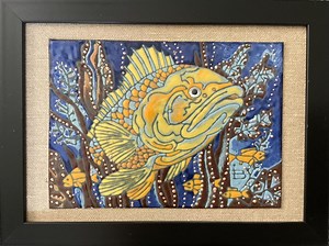Enamel Fish Wall Art – Hot Enamel on Copper, Framed Miniature - Etsy