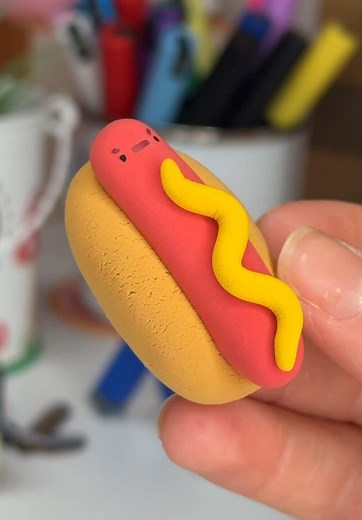 Hot Dog Worm DIY Clay Sculpture — A-Z Series H