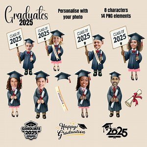 Head on Graduation Digital, Graduation Cut Out, Graduation Face Printable, Photo Cupcake Toppers, Add Your Face, Graduation Doll, Best - Etsy