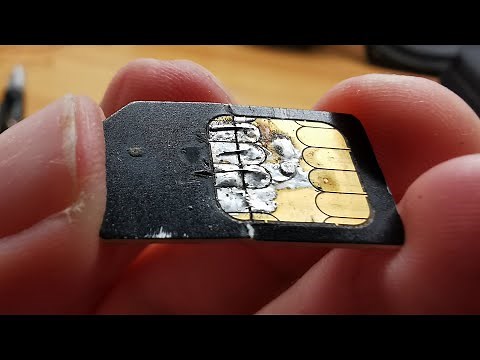 Recovering the contact numbers from a SIM card broken in half by an Orange employee