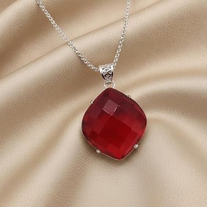 Natural Red Ruby Fancy Cut Necklace 90-100CT Handmade Gemstone Pendant Luxury Statement Jewelry Gift - Etsy Australia