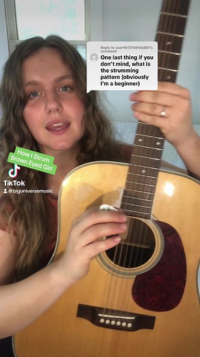 Strumming Pattern for Brown Eyed Girl #guitartutorial #guitarist #guitarlesson #easyguitar | Big Universe Music