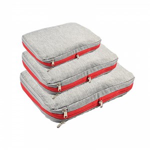 [Hot Item] Double Zipper Packing Cubes Travel Organizer Compression Luggage Suitcase Bag Set Bl15648