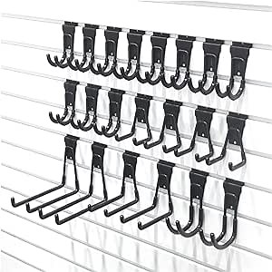 Garage Slatwall Accessories, Multi-Size Slat Wall Hooks, Heavy Duty Slat Wall Accessory