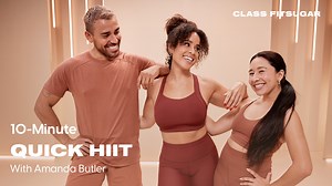 Get ready to challenge yourself with fitness trainer Amanda Butler, who will be leading this 10-minute HIIT workout joined by Jimmy Robles and Ellie Aviles! In this routine, you’ll get your heart rate up starting with jumping jacks and a quick warmup to get your body ready for the work ahead. Butler will make you sweat with tough but efficient moves like jump squats, lateral high knees, and mountain climbers to help you get the most of the time you've got! In just 10 minutes, you’ll complete thi