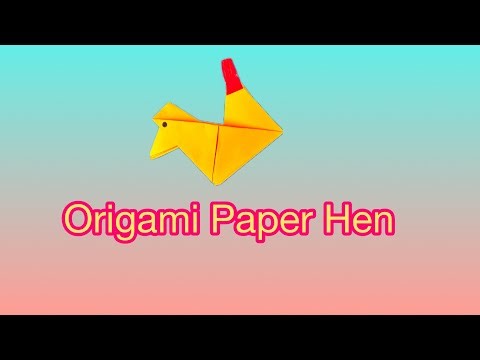 DIY Origami Paper Hen | How to make a Paper Hen | Papier Huhn | Easy Craft Paper Hen