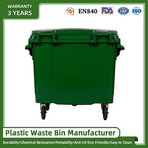 [Hot Item] Plastic 660 Litre 4 Wheels Trash Can Waste Wheelie Bin Trash Cans 660 Liters Large Plastic Waste Bins